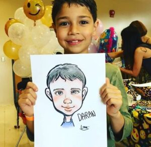 Birthday Party caricature artist in Delhi NCR